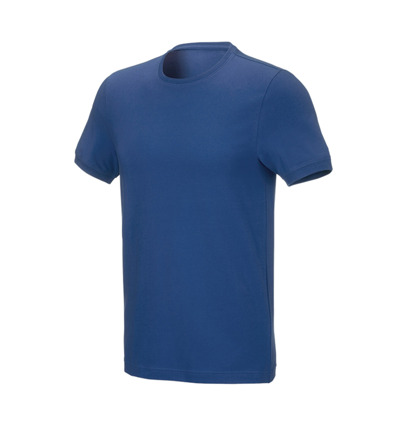 Maglie | Pullover | Camicie: e.s. t-shirt cotton stretch, slim fit + blu alcalino 2