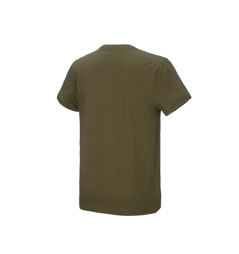 Maglie | Pullover | Camicie: e.s. t-shirt cotton stretch + verde fango 3