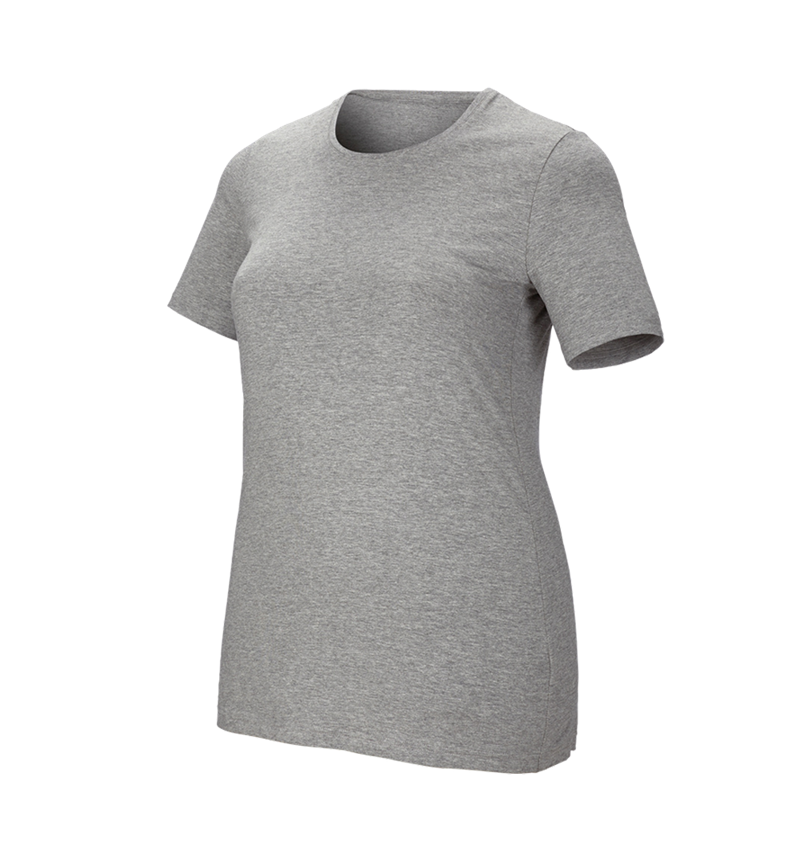 Giardinaggio / Forestale / Agricoltura: e.s. t-shirt cotton stretch, donna, plus fit + grigio sfumato 2