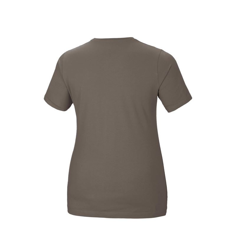 Maglie | Pullover | Bluse: e.s. t-shirt cotton stretch, donna, plus fit + pietra 3