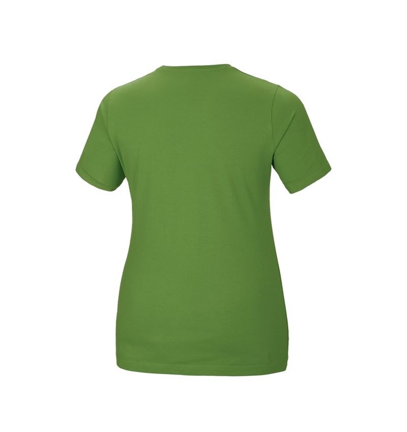 Maglie | Pullover | Bluse: e.s. t-shirt cotton stretch, donna, plus fit + verde mare 3