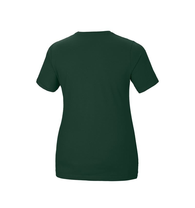 Maglie | Pullover | Bluse: e.s. t-shirt cotton stretch, donna, plus fit + verde 3