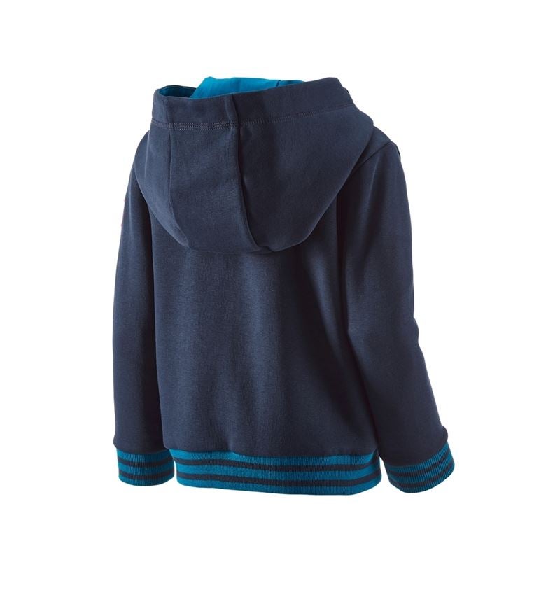 Maglie | Pullover | T-Shirt: Felpa aperta con cappuccio e.s.motion 2020,bambino + blu scuro/atollo 3