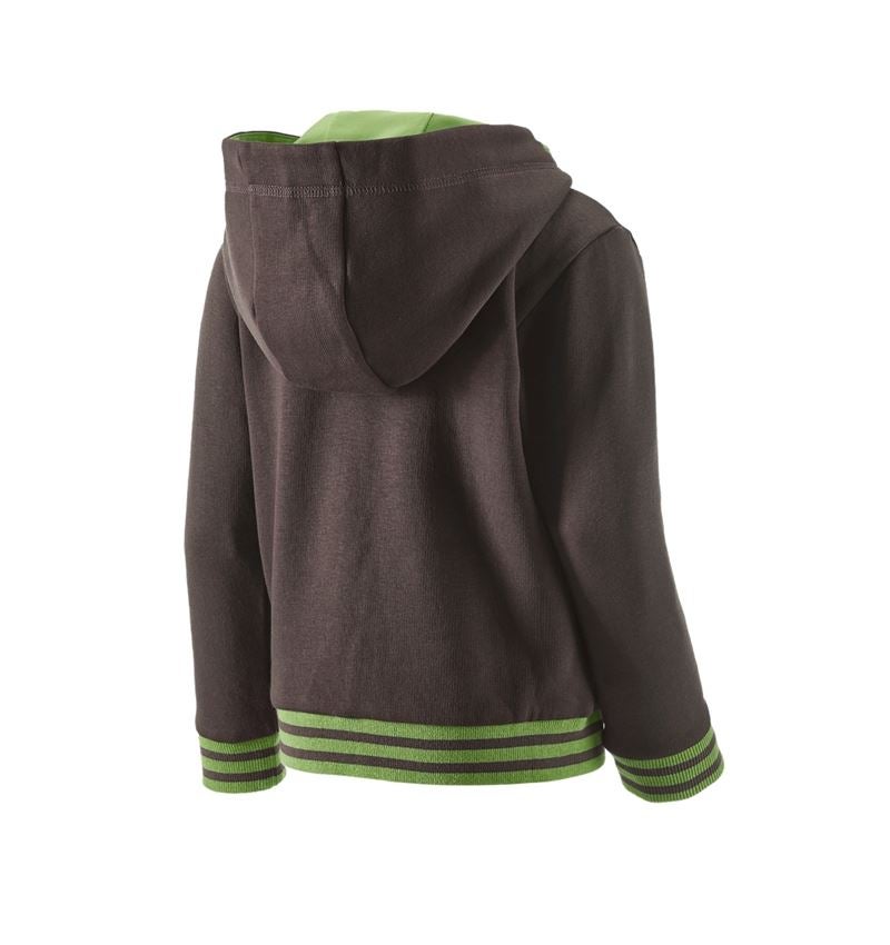 Maglie | Pullover | T-Shirt: Felpa aperta con cappuccio e.s.motion 2020,bambino + castagna/verde mare 3