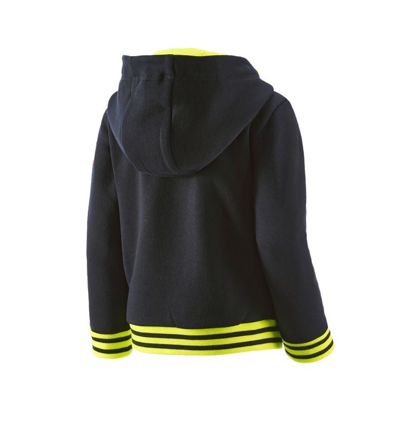 Maglie | Pullover | T-Shirt: Felpa aperta con cappuccio e.s.motion 2020,bambino + nero/giallo fluo/arancio fluo 2