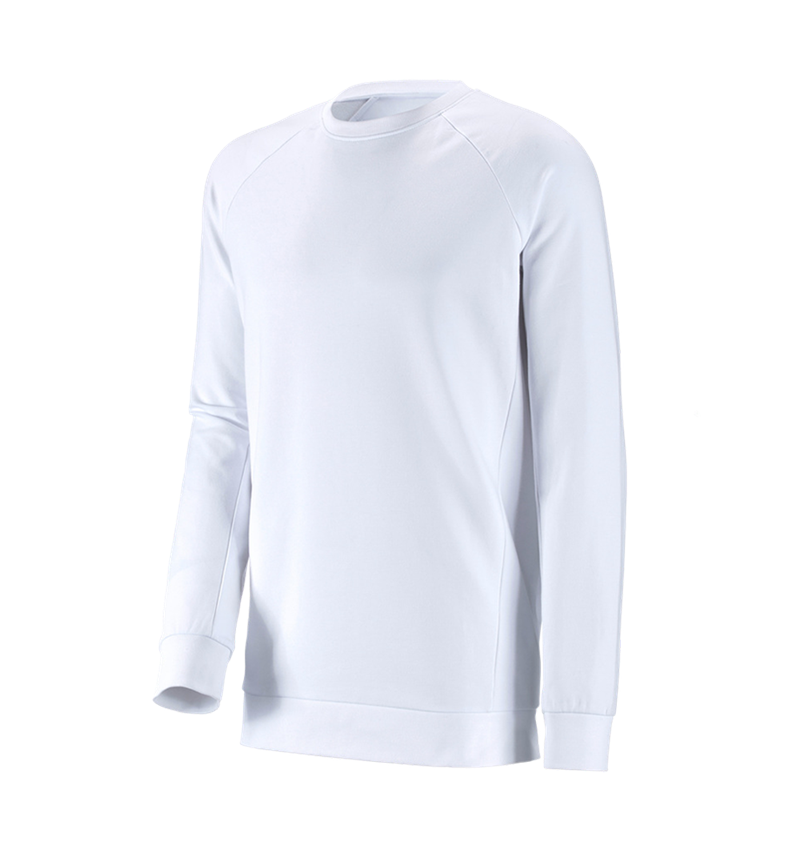 Maglie | Pullover | Camicie: e.s. felpa cotton stretch, long fit + bianco 2