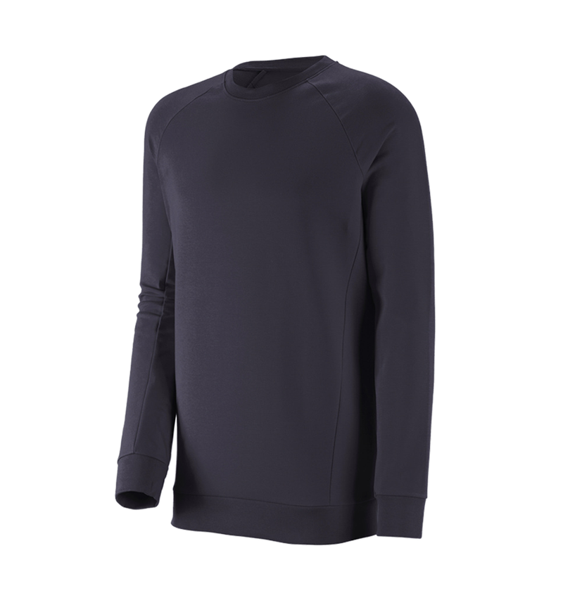 Maglie | Pullover | Camicie: e.s. felpa cotton stretch, long fit + blu scuro 2