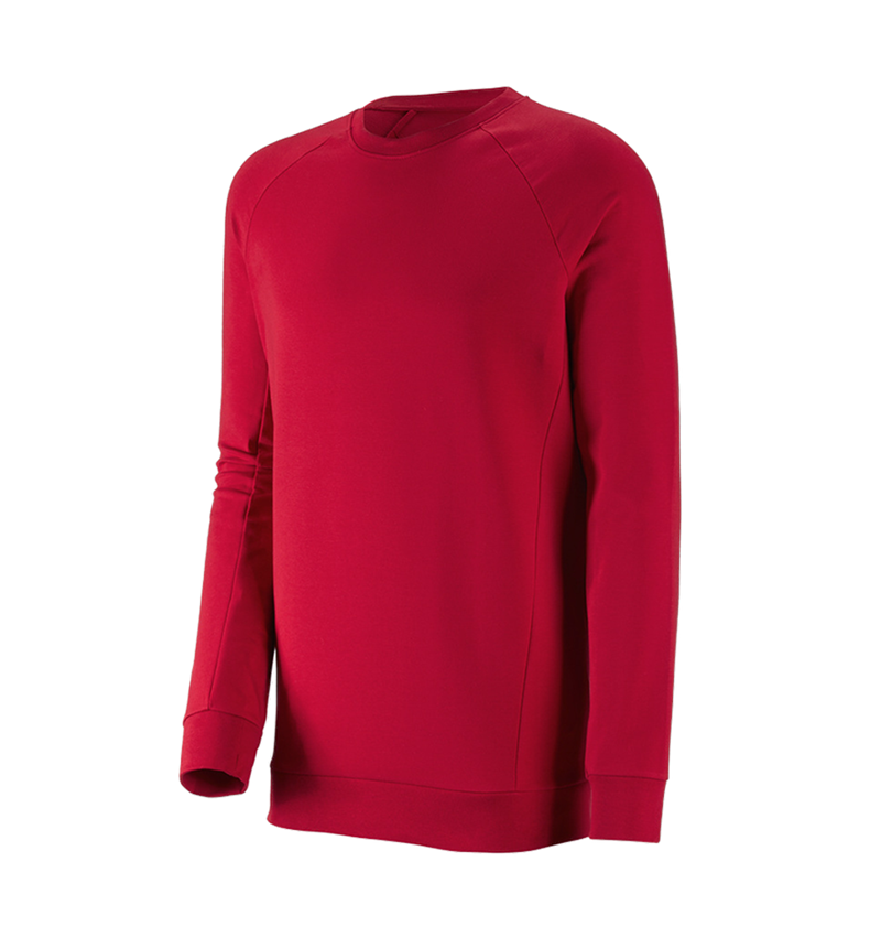 Maglie | Pullover | Camicie: e.s. felpa cotton stretch, long fit + rosso fuoco 2