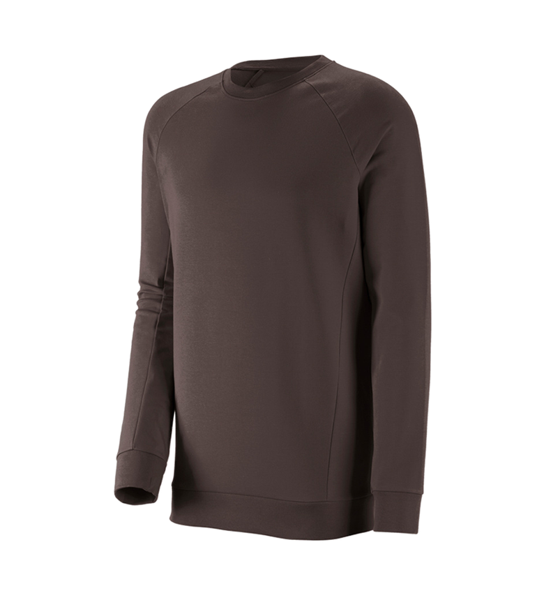 Maglie | Pullover | Camicie: e.s. felpa cotton stretch, long fit + castagna 2