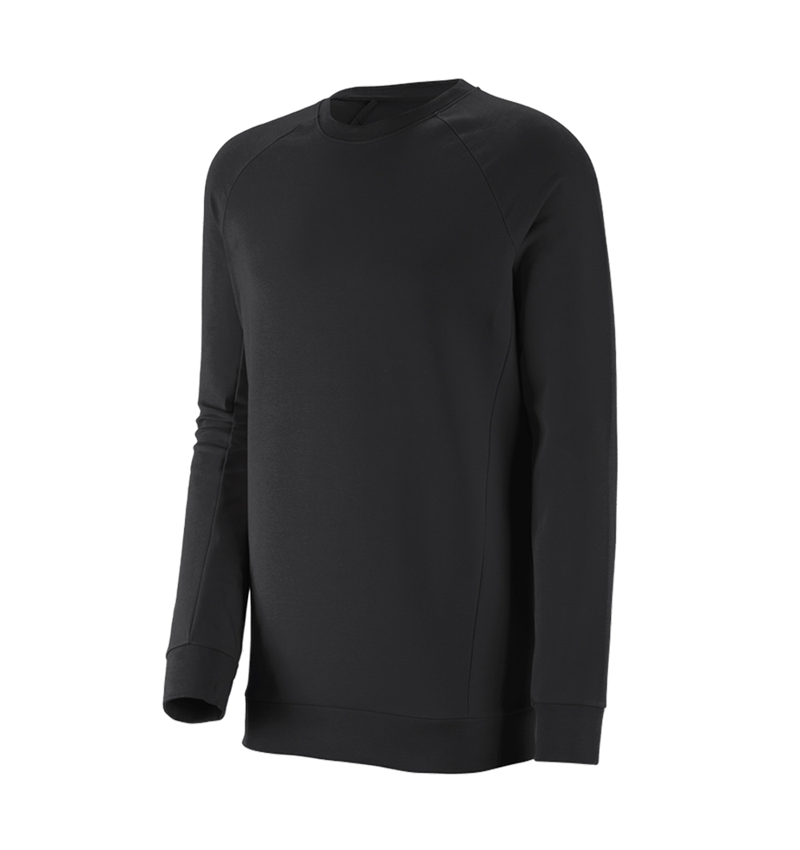 Maglie | Pullover | Camicie: e.s. felpa cotton stretch, long fit + nero 2