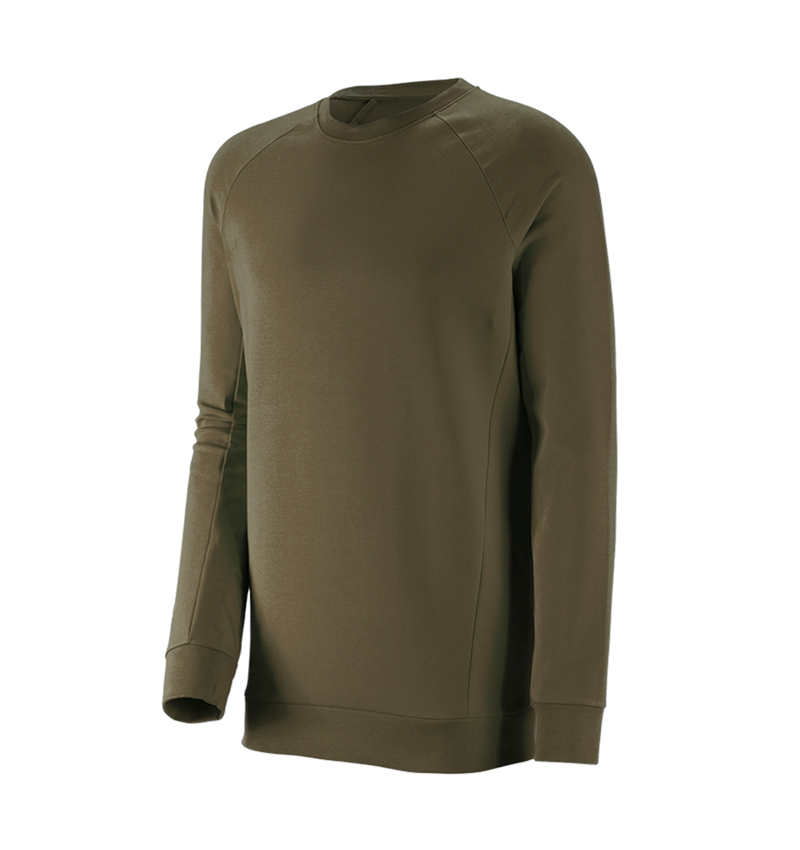 Maglie | Pullover | Camicie: e.s. felpa cotton stretch, long fit + verde fango 2