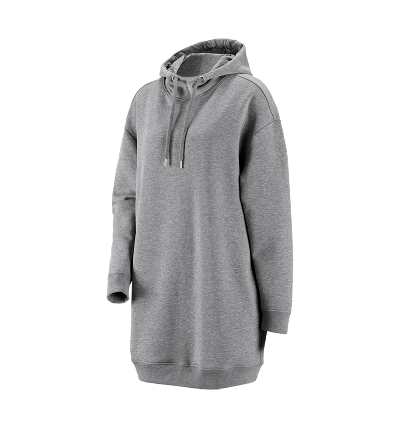 Maglie | Pullover | Bluse: e.s. oversize hoody-felpa poly cotton, donna + grigio sfumato 1