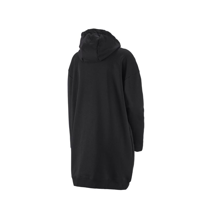 Maglie | Pullover | Bluse: e.s. oversize hoody-felpa poly cotton, donna + nero 2