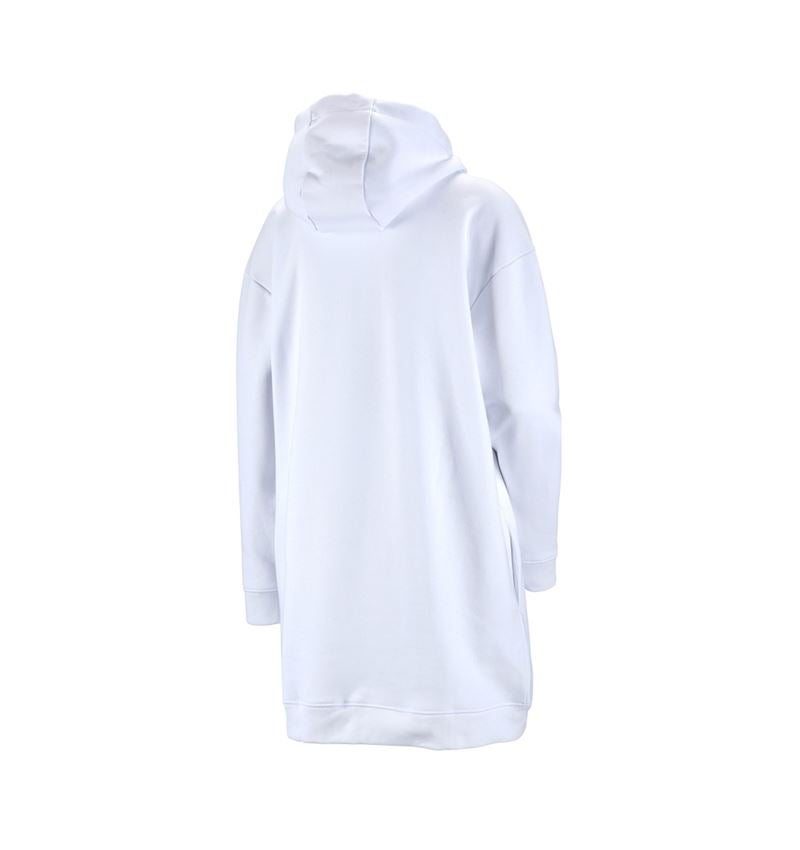 Shirts & Co.: e.s. Oversize Hoody-Sweatshirt poly cotton, Damen + weiß 2
