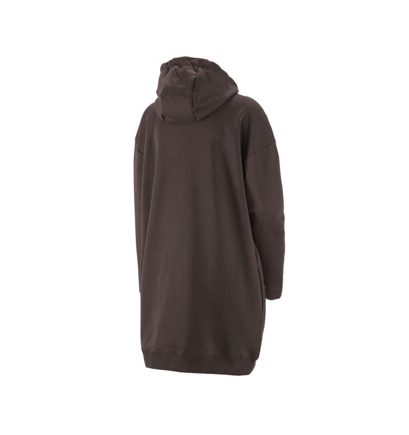 Maglie | Pullover | Bluse: e.s. oversize hoody-felpa poly cotton, donna + castagna 2