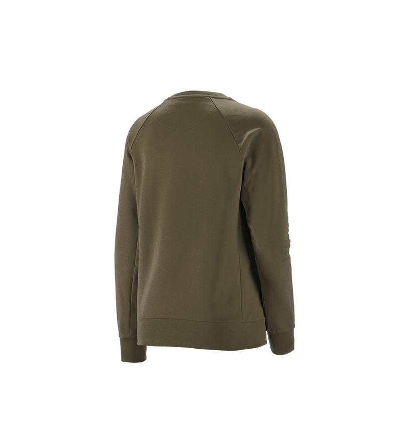 Maglie | Pullover | Bluse: e.s. felpa cotton stretch, donna + verde fango 3