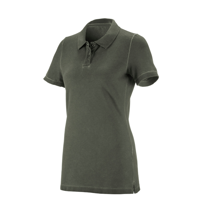 Maglie | Pullover | Bluse: e.s. polo vintage cotton stretch, donna + verde mimetico vintage 7