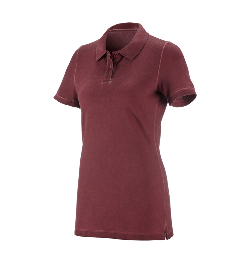 Maglie | Pullover | Bluse: e.s. polo vintage cotton stretch, donna + rubino vintage