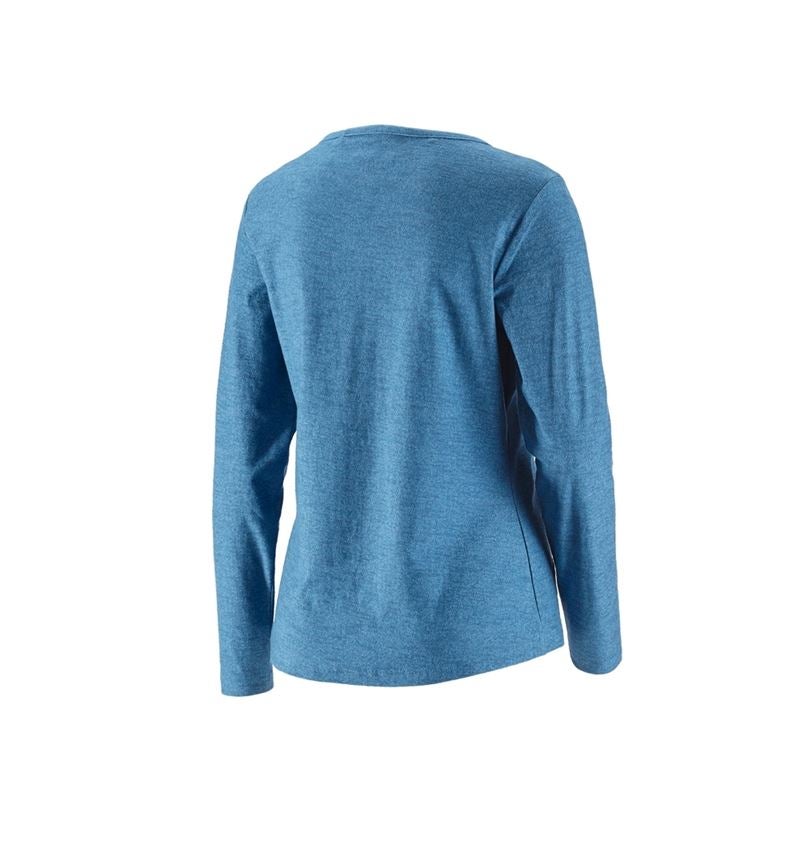 Maglie | Pullover | Bluse: Longsleeve e.s.vintage, donna + blu artico melange 3