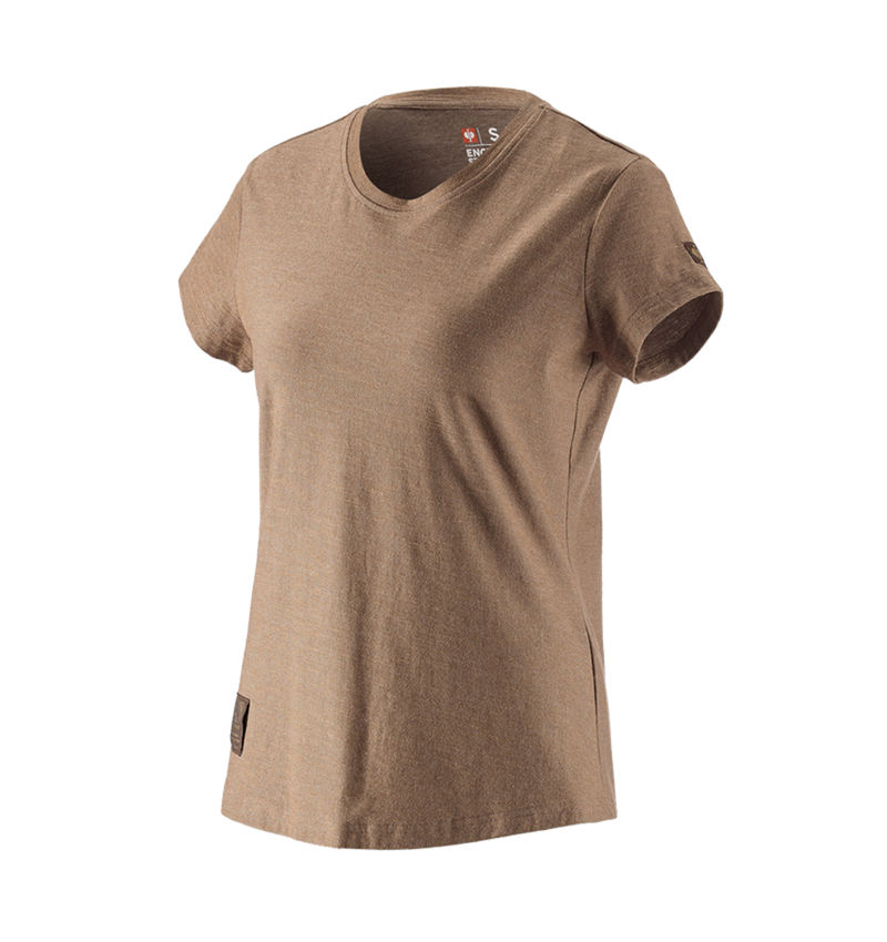 Maglie | Pullover | Bluse: T-shirt e.s.vintage, donna + seppia melange 2