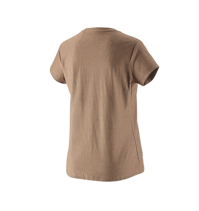 Maglie | Pullover | Bluse: T-shirt e.s.vintage, donna + seppia melange 3