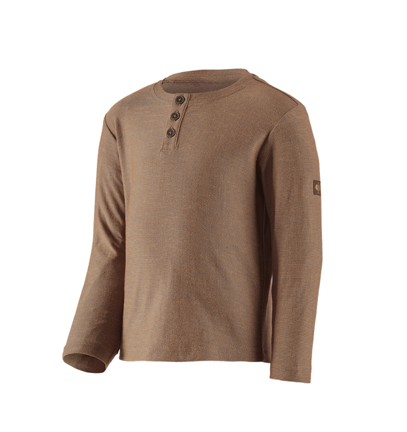Maglie | Pullover | T-Shirt: Longsleeve e.s.vintage, bambino + seppia melange