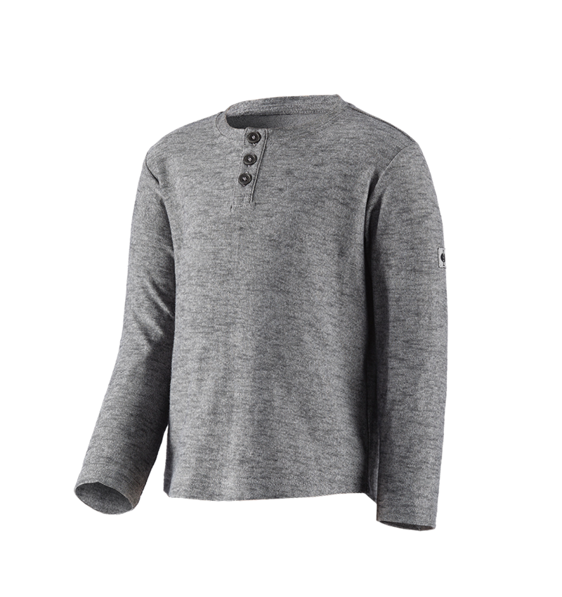 Maglie | Pullover | T-Shirt: Longsleeve e.s.vintage, bambino + nero melange 2