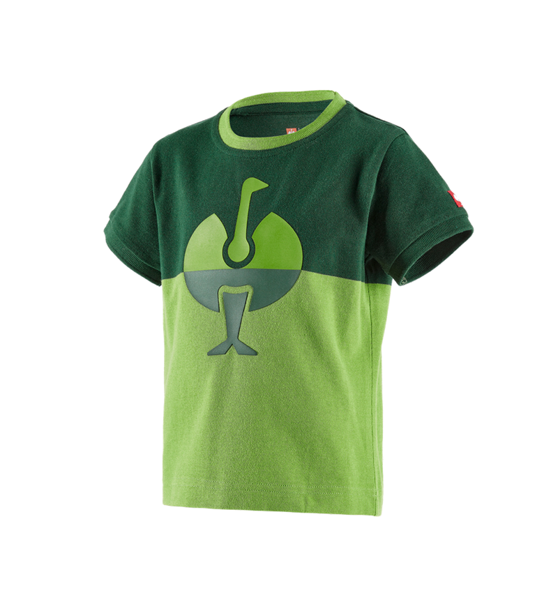 Temi: e.s. Piqué-Shirt colourblock, bambino + verde/verde mare 2