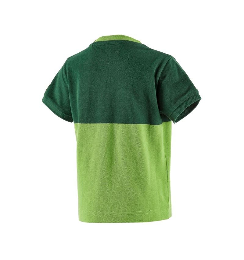 Temi: e.s. Piqué-Shirt colourblock, bambino + verde/verde mare 3
