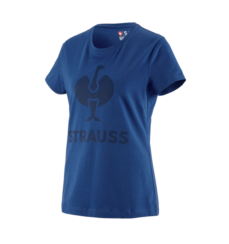 Maglie | Pullover | Bluse: T-shirt e.s.concrete, donna + blu alcalino