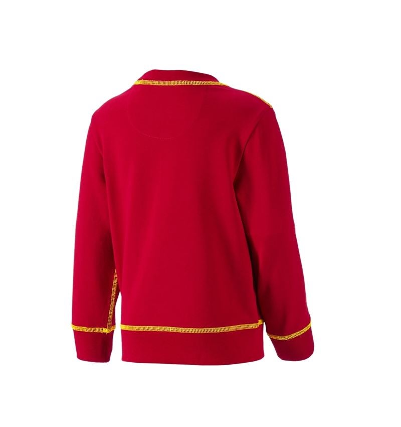 Maglie | Pullover | T-Shirt: Felpa e.s.motion 2020, bambino + rosso fuoco/giallo fluo 1