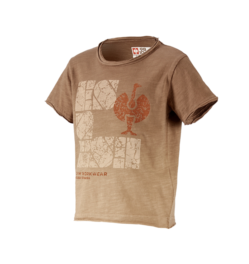 Maglie | Pullover | T-Shirt: e.s. t-shirt denim workwear, bambino + marrone chiaro vintage 1