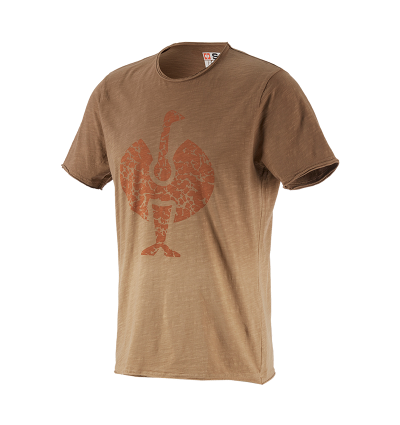 Maglie | Pullover | Camicie: e.s. t-shirt workwear ostrich + marrone chiaro vintage 1