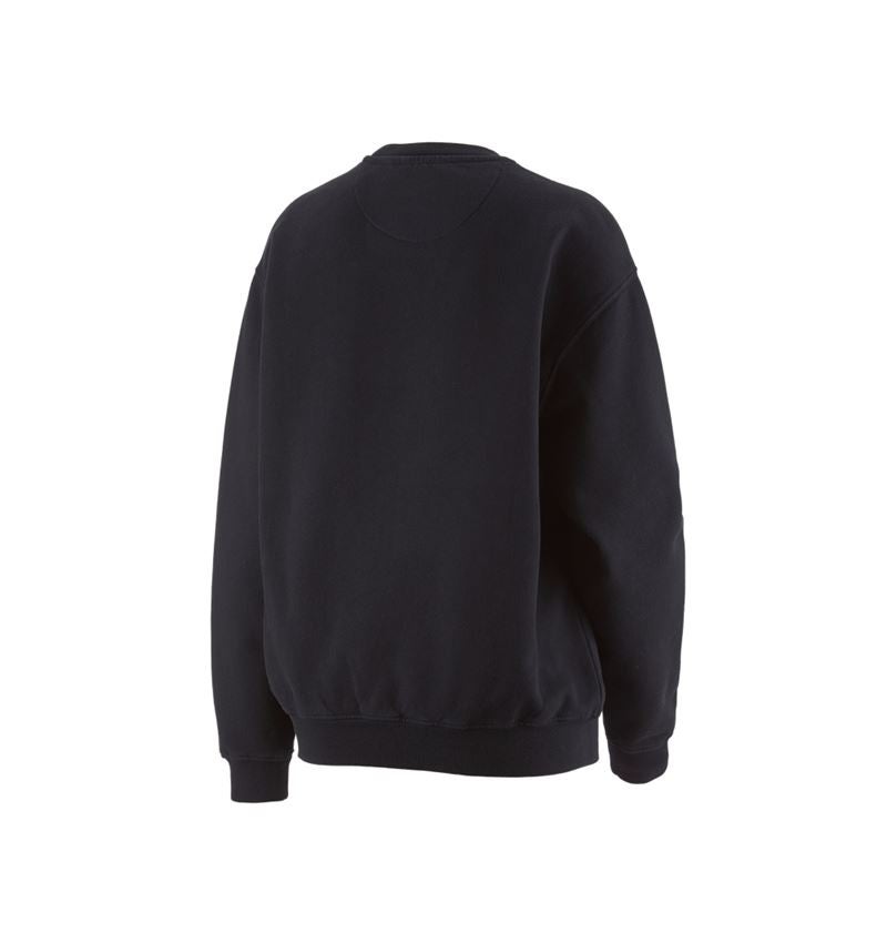 Maglie | Pullover | Bluse: Oversize felpa e.s.motion ten, donna + nero ossido vintage 4