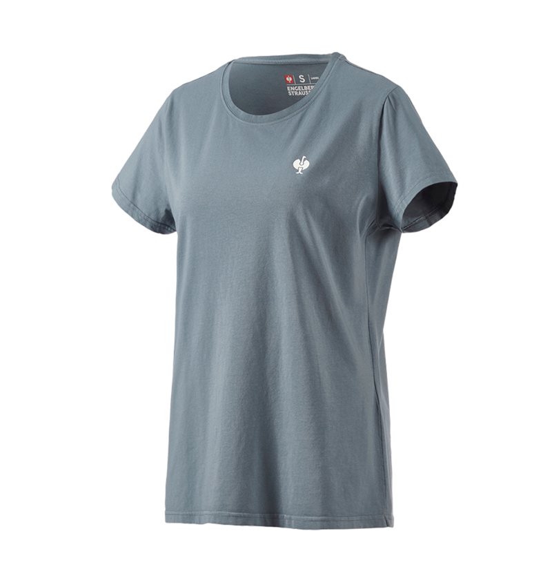 Maglie | Pullover | Bluse: T-shirt e.s.motion ten pure, donna + blu fumo vintage 2