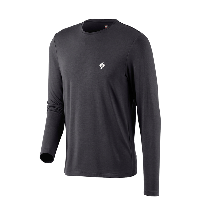 Maglie | Pullover | Camicie: Longsleeve in modal e.s.concrete + nero 2