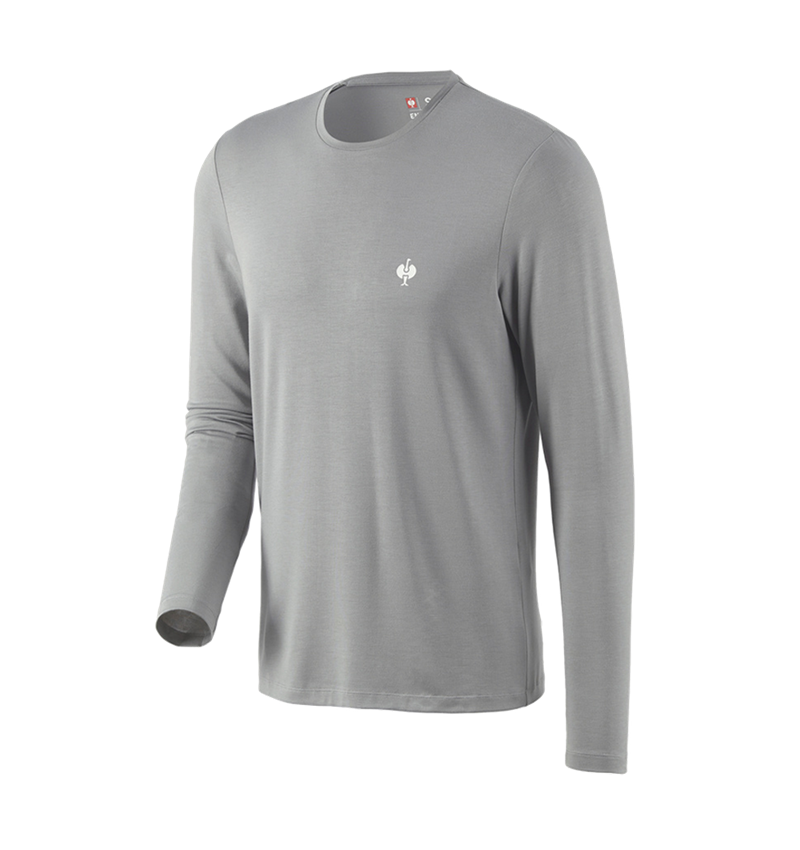 Maglie | Pullover | Camicie: Longsleeve in modal e.s.concrete + grigio perla 4