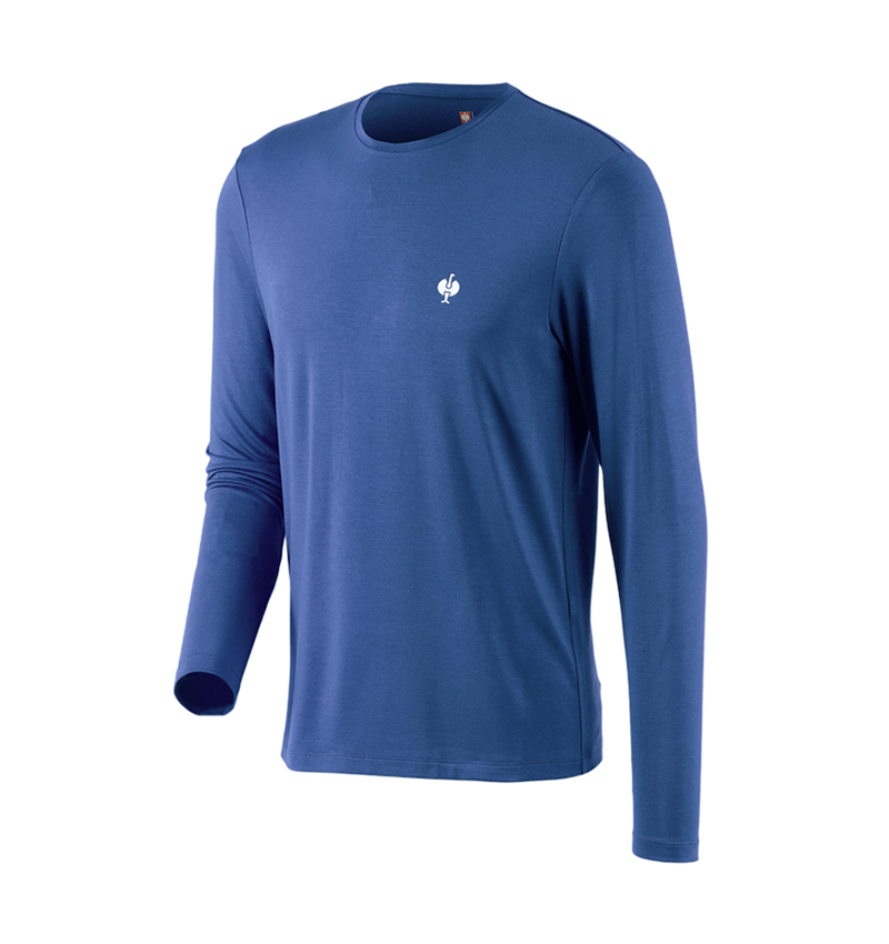 Maglie | Pullover | Camicie: Longsleeve in modal e.s.concrete + blu alcalino 3