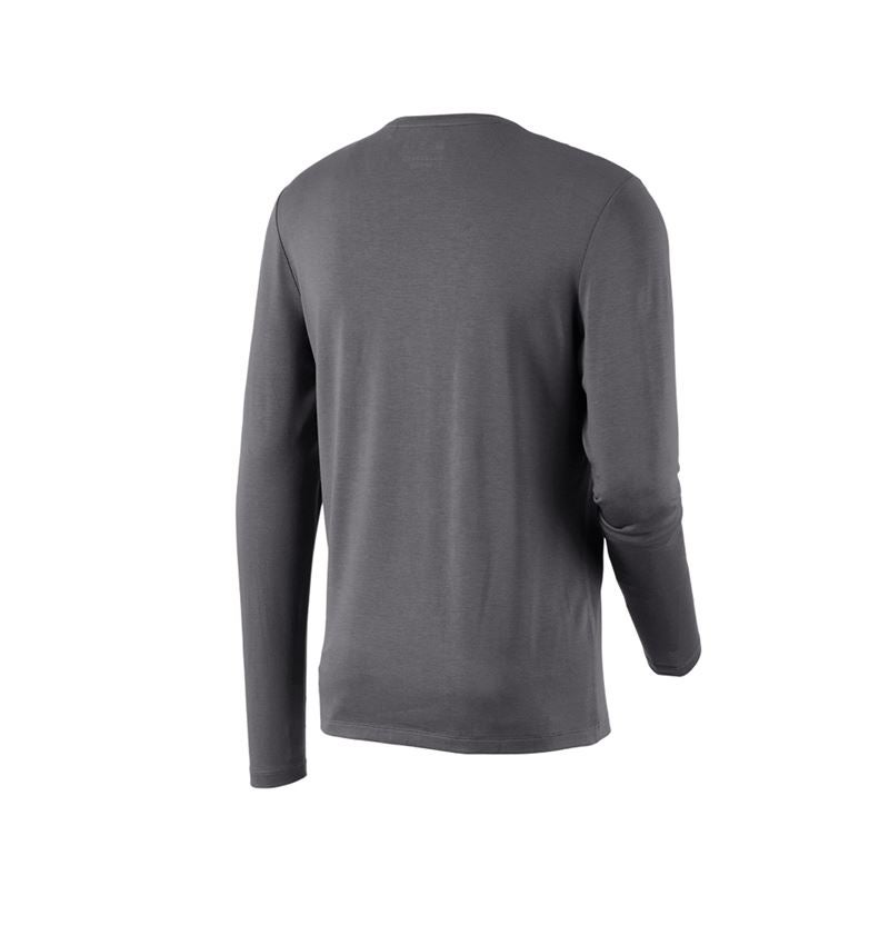 Maglie | Pullover | Camicie: Longsleeve in modal e.s.concrete + antracite  1