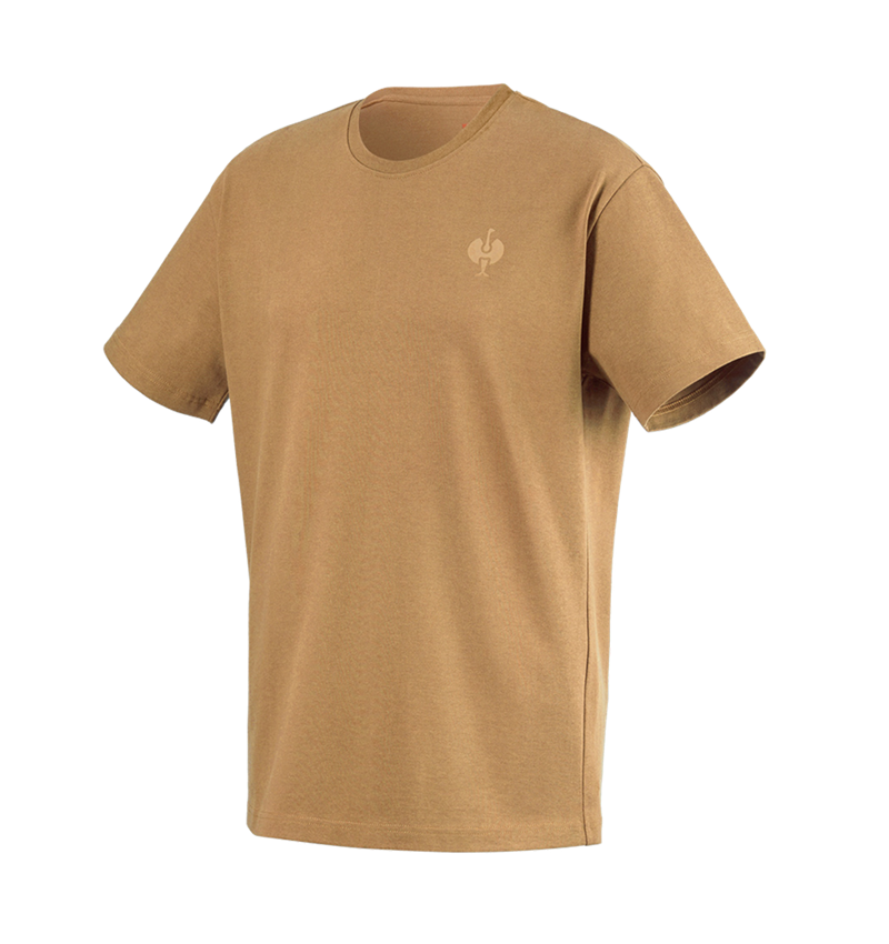 Maglie | Pullover | Camicie: T-shirt heavy e.s.iconic + marrone mandorla 5