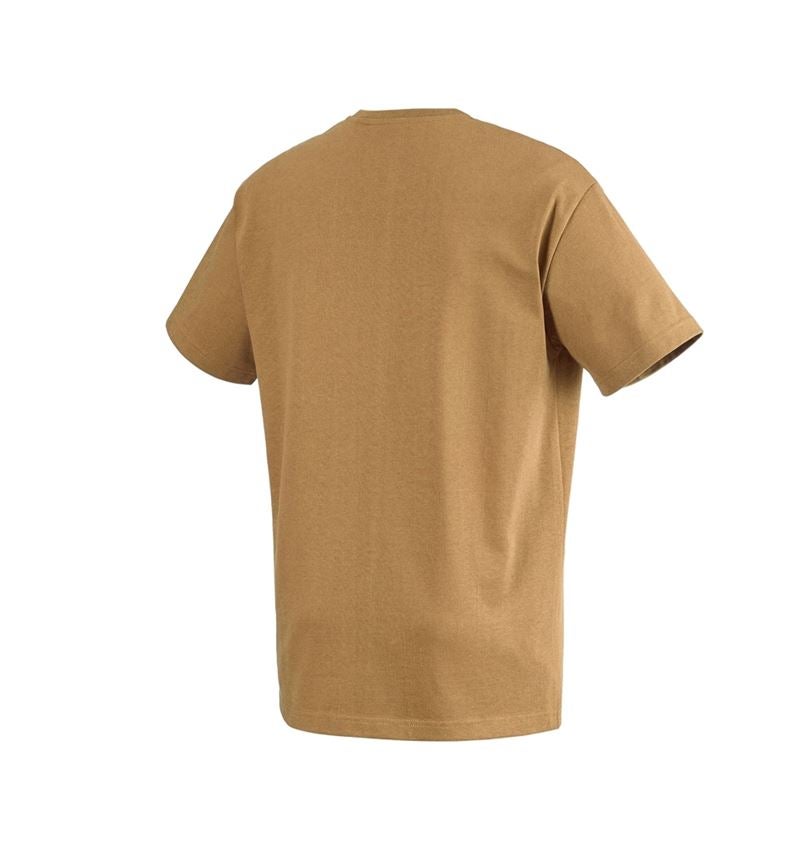 Maglie | Pullover | Camicie: T-shirt heavy e.s.iconic + marrone mandorla 6