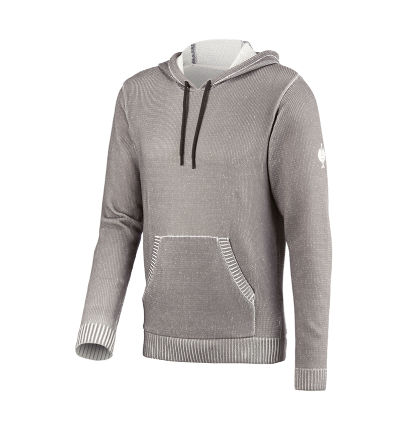 Maglie | Pullover | Camicie: Hoody in maglia e.s.iconic + grigio delfino 4