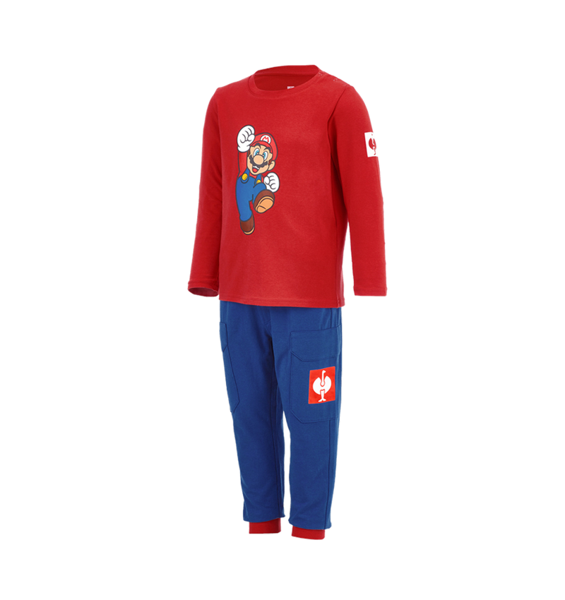 Accessori: Set pigiama da neonato Super Mario + blu alcalino/rosso strauss 1