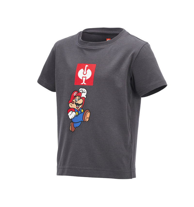 Maglie | Pullover | T-Shirt: Super Mario t-shirt, bambino + antracite  1