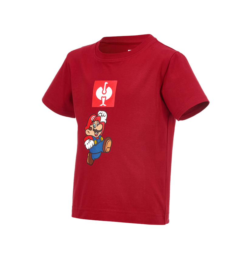 Shirts & Co.: Super Mario T-Shirt, Kinder + feuerrot 2