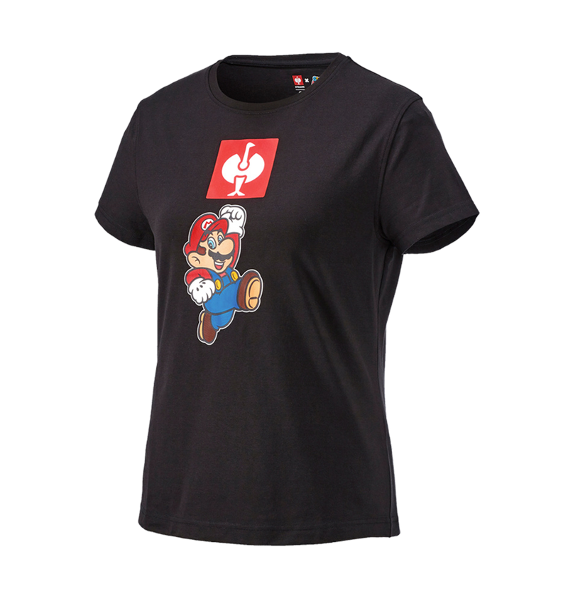 Maglie | Pullover | Bluse: Super Mario t-shirt, donna + nero 2