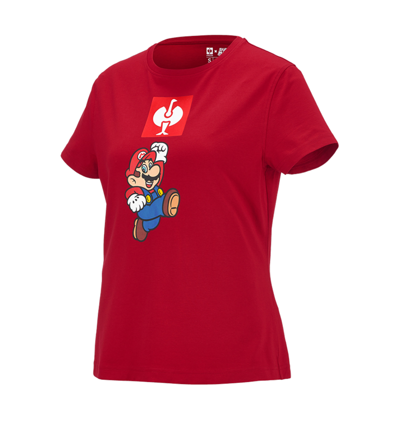 Collaborazioni: Super Mario t-shirt, donna + rosso fuoco 1