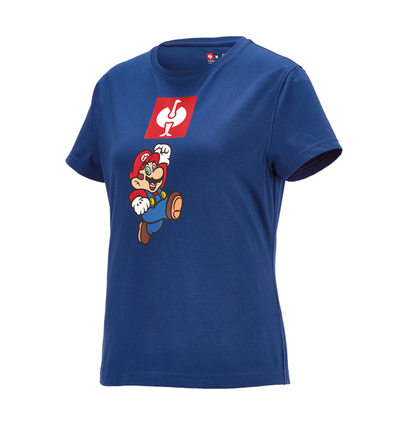 Collaborazioni: Super Mario t-shirt, donna + blu alcalino 1