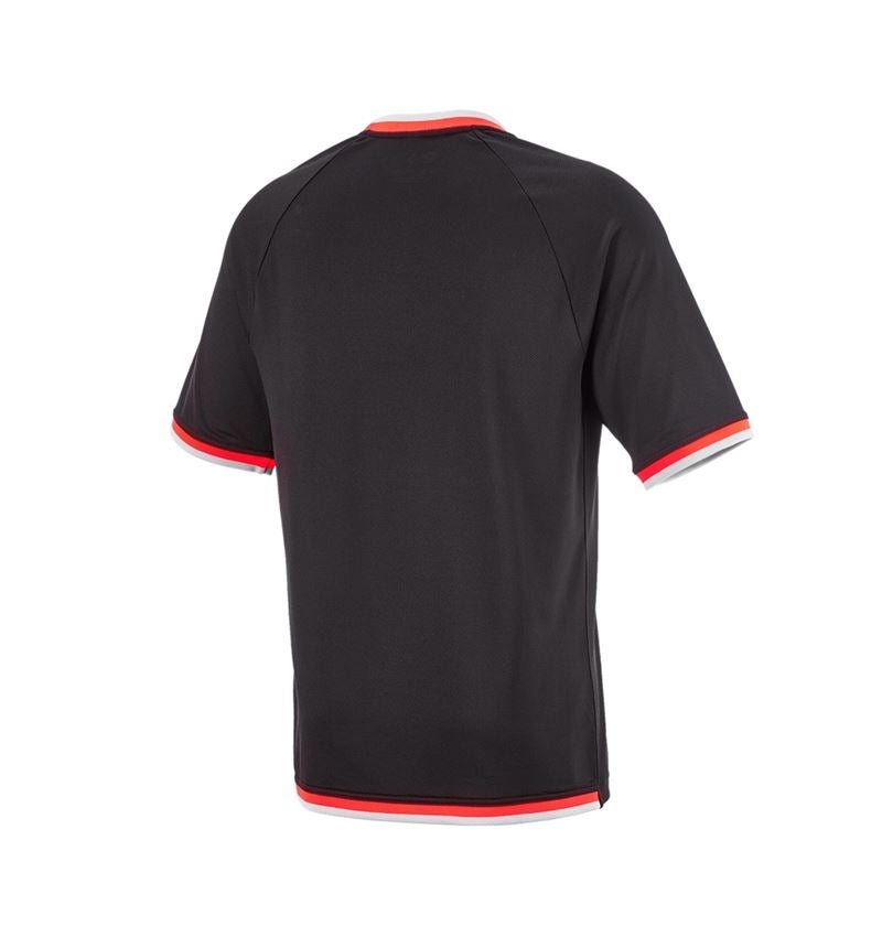 Maglie | Pullover | Camicie: T-shirt funzionale e.s.ambition + nero/rosso fluo 7