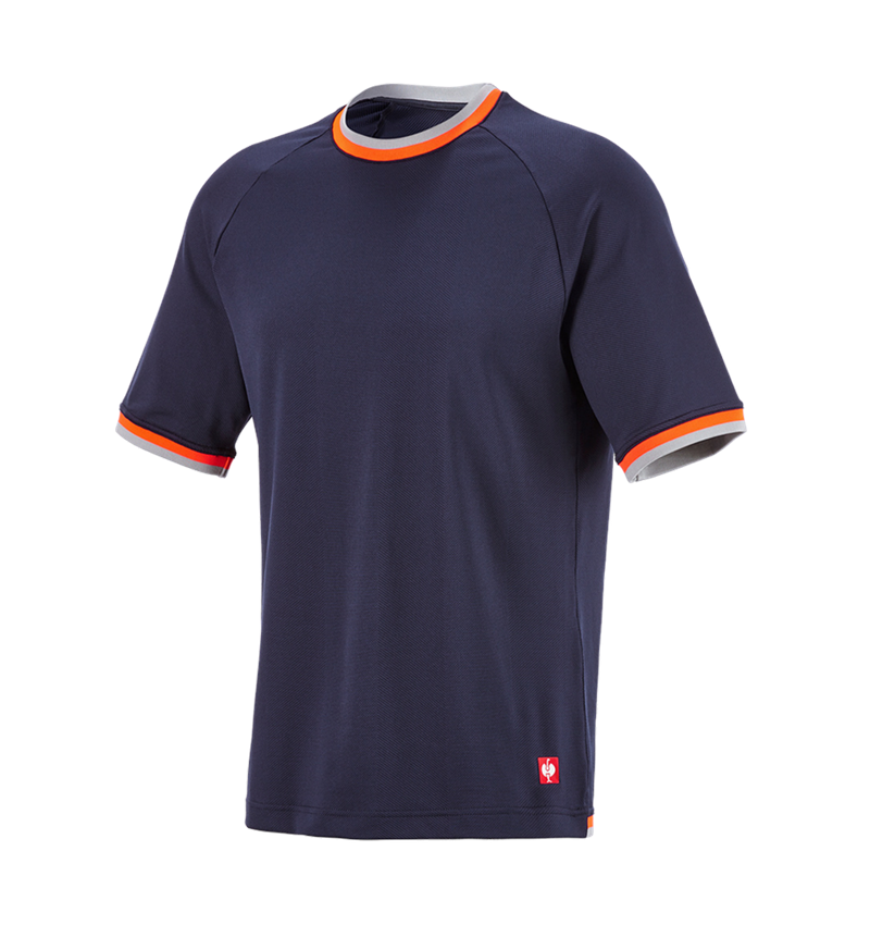 Temi: T-shirt funzionale e.s.ambition + blu scuro/arancio fluo 8